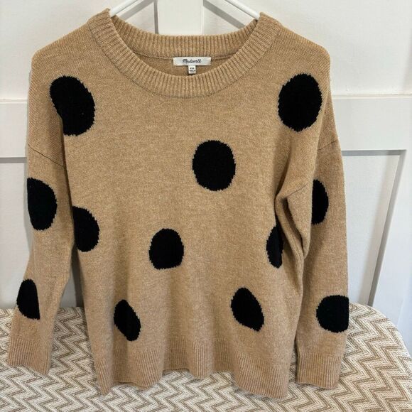 Madewell Dot Graystone Wool Blend Crewneck Sweater - Picture 4 of 9
